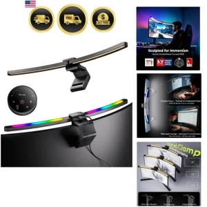 Curved Monitor Light Bar 15 RGB Backlight for 34