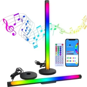 RGB Light Bars, Mostop 2x LED Ambient Lights Monitor Gaming Remote App Control